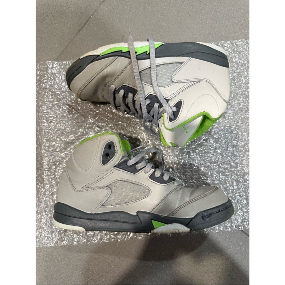 Jordan 5 Retro Lime Green Size 3 Kids Reflective